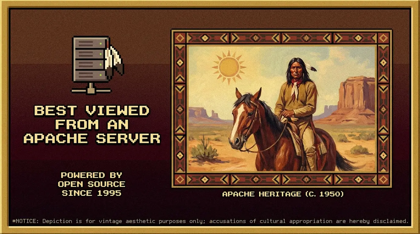 Retro web banner: Best viewed from an Apache server