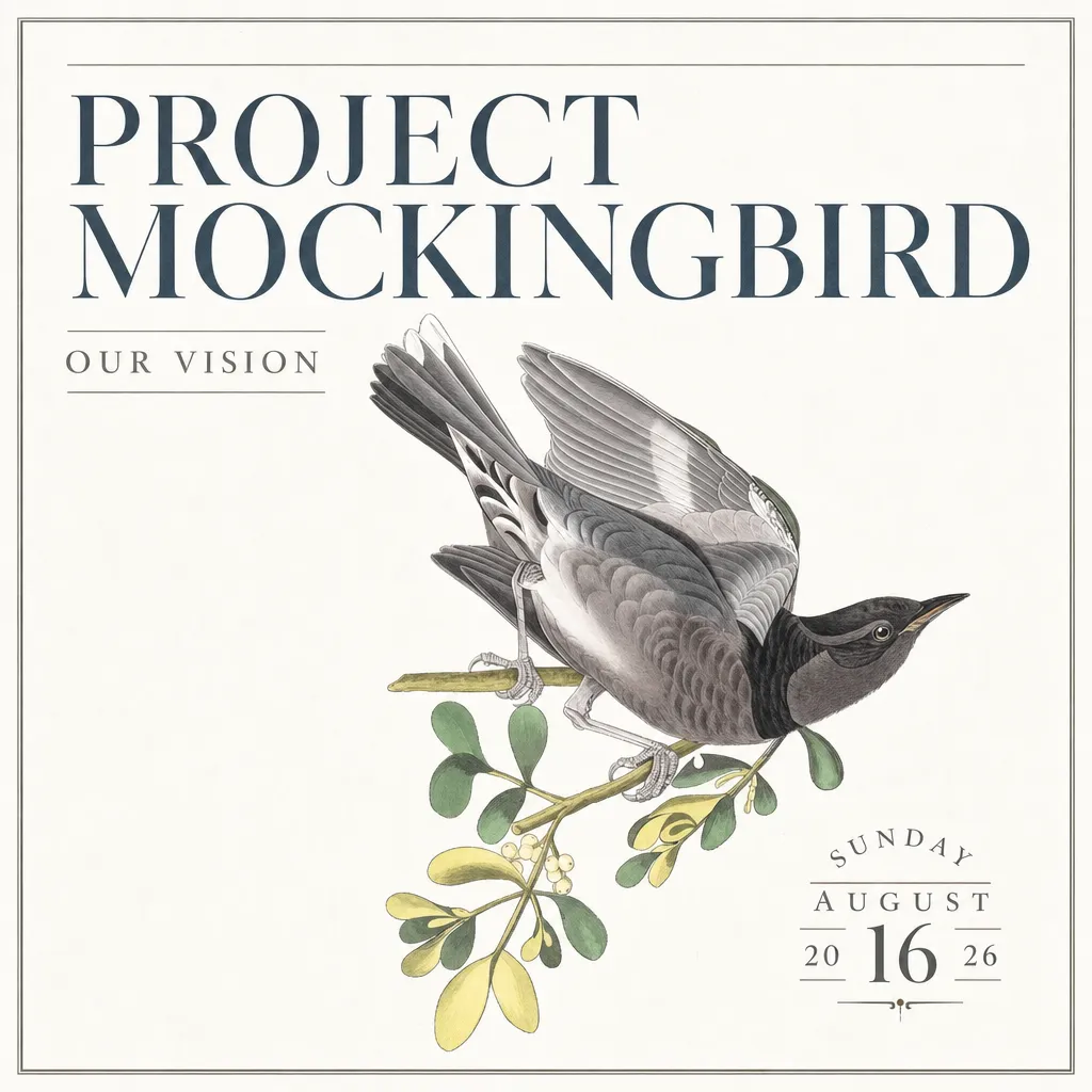 Record sleeve: Project Mockingbird illustration